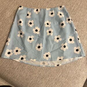 Princess Polly Blue Floral Mini Skirt